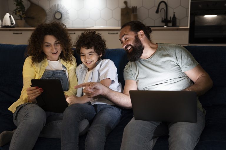 Family enjoying fast, whole-home Wi-Fi with strong network connectivity and IT support services.